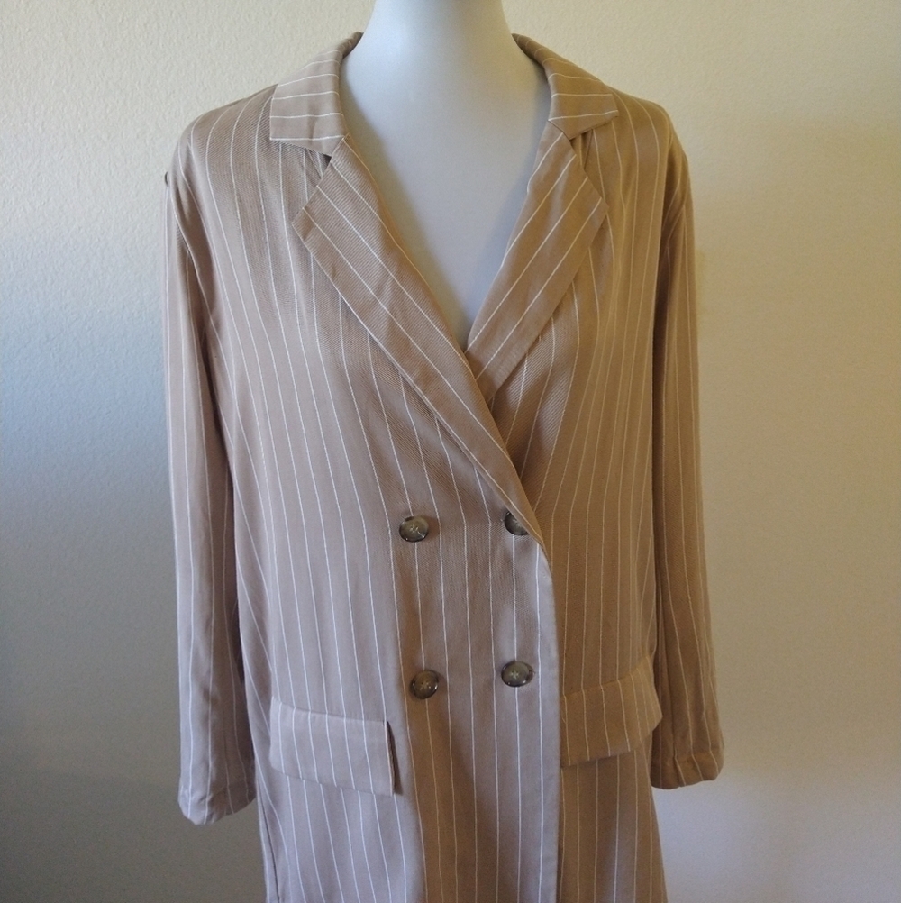 LPA Stripe Double Breasted Blazer Dress